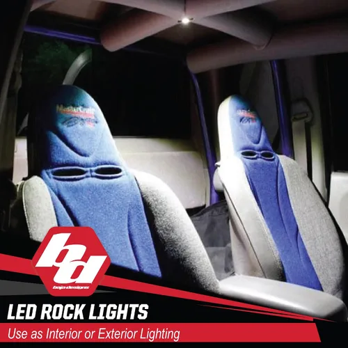 Vista 6 de Kit de luz LED para roca Baja Designs - 4 piezas. LED con arnés de cableado (blanco)