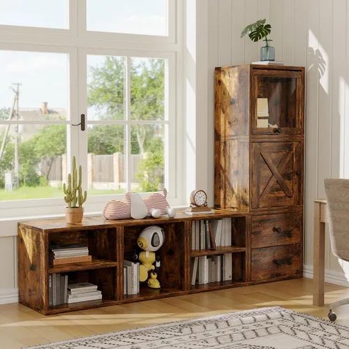 Vista 7 de FUSUNBAO Magic - Organizador de almacenamiento para bricolaje, cubos apilables para libros, ropa, juguetes del hogar, sistema modular