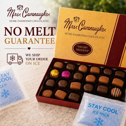 Vista 5 de Mrs. Cavanaugh's Sandwich Mints - Caja de 8 onzas con leche mixta y chocolate amargo, relleno de crema de menta entre capas de 65% de leche y 35%