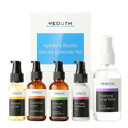 Vista 14 de YEOUTH Set de cuidado de la piel: suero de ácido hialurónico con vitamina C, tónico facial, hidratante facial, kit de cuidado de la piel