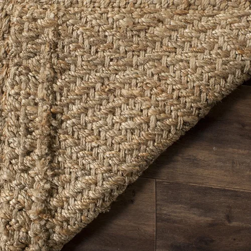 Vista 5 de Safavieh NF181A tapete de yute natural tejido a mano, de la colección de fibra natural (5 x 8 pies), Yute, Natural / Natural