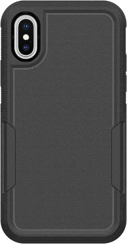 Vista 7 de Funda para iPhone X/iPhone Xs: funda protectora de doble capa resistente para teléfono celular, a prueba de golpes, resistente, con protector