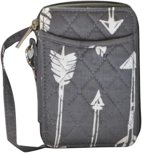 Vista 2 de Gray Flecha impresión ngil Quilted Wristlet cartera