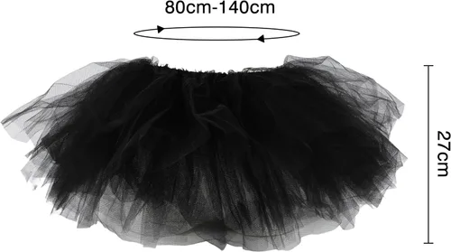 Vista 6 de GERINLY Falda tutú grande completa para adulto, falda de tul de ballet esponjosa, traje vintage de los años 50 y 70, disfraz de fiesta rave
