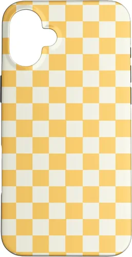 Vista 23 de Yellow Checkered Checker Checkerboard Classic Pattern Case for iPhone 17