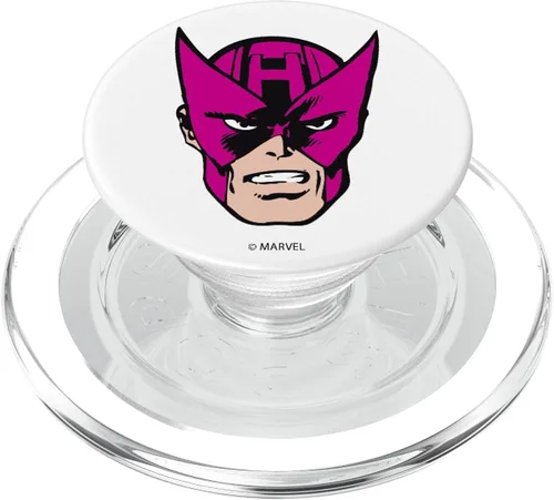 Vista 7 de Marvel Hawkeye Classic Big Face PopSockets Grip y soporte para teléfonos y tabletas, Negro