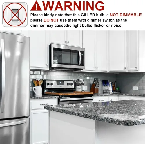 Vista 7 de Bombilla LED G8 de 3 W, WB25X10019 Bombilla halógena de 20 W de repuesto para luz de horno microondas GE, base bi-pin T4 JCD tipo G8, 120 voltios