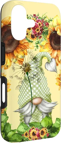Vista 3 de Floral Sunflower Motif for Dandelion Lovers and Summer Gnome Case for iPhone 17