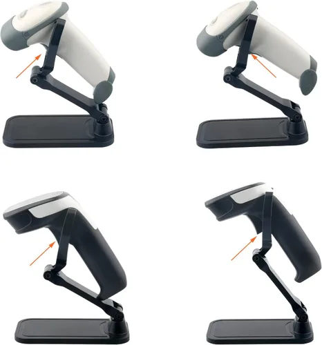 Vista 3 de VOTTAN - Soporte universal para escáner de código de barras, plegable, de instalación libre, ángulo y altura ajustable, soporte de escáner manos