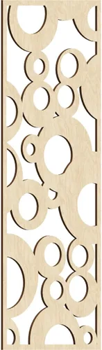 Vista 96 de 9 3/8"W x 24 3/8"H x 1/4"T Farwell Decorativos Paneles de Pared de Madera Calado, Hickory