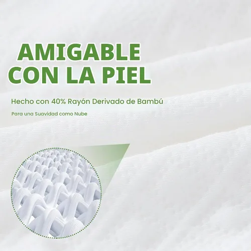 Vista 4 de KUUP - Protector de colchón impermeable tamaño individual, hipoalergénico, sin olor, rayón derivado del bambú, transpirable, refrescante, sin ruido