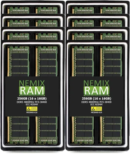 Vista 15 de NEMIX RAM Kit de memoria de servidor registrado DDR5 4800MHZ PC5-38400 1Rx4 1.1V CL40 288-PIN ECC RDIMM compatible con ASUS 2U4N Servidor