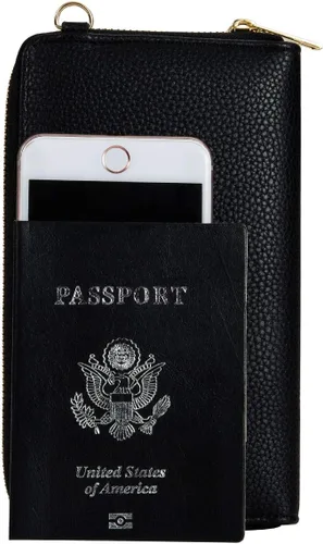 Vista 3 de Crossbody - Monedero para teléfono celular para mujer, monedero con soporte de muñeca para teléfono