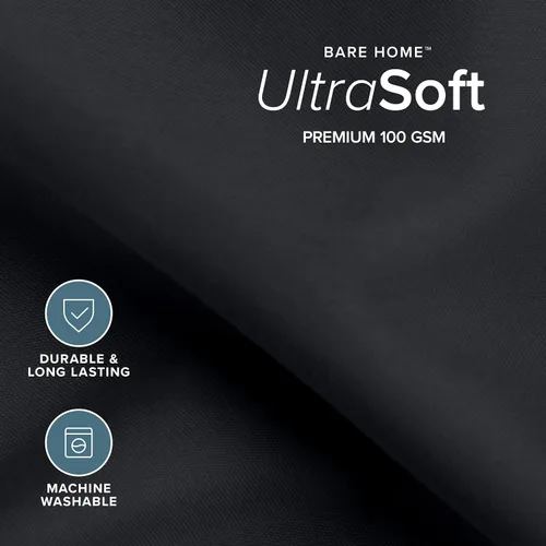 Vista 5 de Bare Home - Juego de sábanas individual, lujo de hotel, bolsillos profundos, microfibra doble cepillada para suavidad, fácil ajuste, 3 piezas