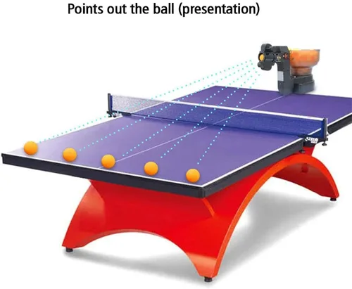 Vista 5 de Robot de tenis de mesa Máquina automática de robot de ping pong para entrenamiento Robot de tenis de mesa Actualización Ping Pong Robot