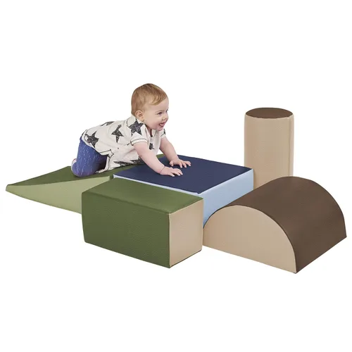 Vista 12 de ECR4Kids SoftZone - Juego de trepar y gatear, bloques de construcción, surtido, 5 piezas
