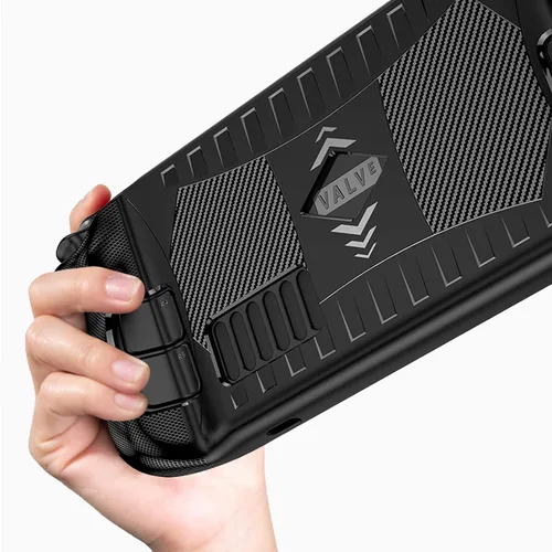 Vista 6 de KANG YU - Funda protectora de silicona suave para Steam Deck, absorción de golpes, antiarañazos, cobertura completa, compatible con Steam Deck
