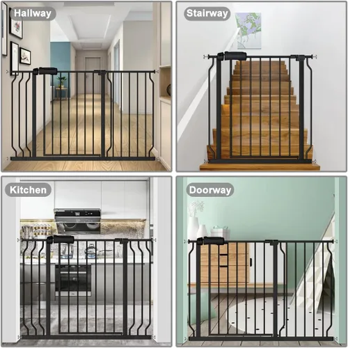 Vista 23 de Fairy Baby Puerta de seguridad para bebés Extensión de 12 cm para puerta de seguridad para bebés con cierre automático Puerta de seguridad