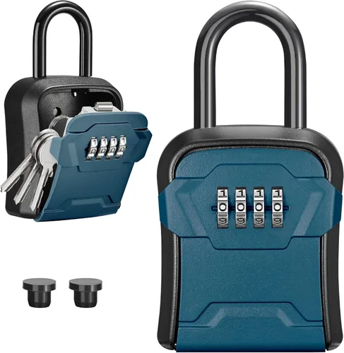 Vista 15 de Puroma Caja de Seguridad, Caja de Llaves con Cerradura de Montaje en Pared y Caja de Seguridad Portátil con Código Reiniciable, Caja de Seguridad