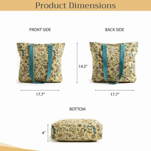 Vista 5 de Maison d' Hermine - Bolsa de lona de algodón reutilizable para mujeres, con asa para el hombro, bolsas a granel para compras y viajes