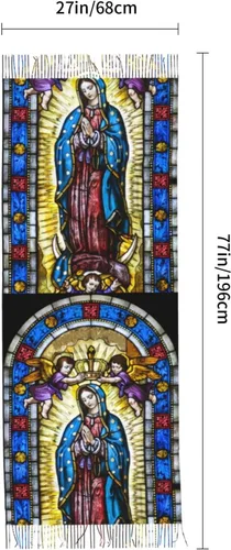 Vista 5 de Waygotee Our Lady Of Guadalupe Virgin Mary Soft Cashmere - Bufandas ligeras para mujer, chales grandes y envolturas