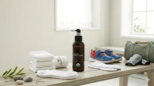 Vista 4 de Cuidado de pies orgánico certificado por USDA, desodorante natural para olores y pies malolientes, alivio refrescante para atletas y pies cansados