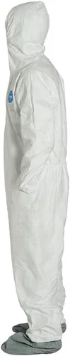 Vista 8 de DuPont Tyvek 400 TY122S Buzo de seguridad desechable, con protector de botas, XL, paquete de 25