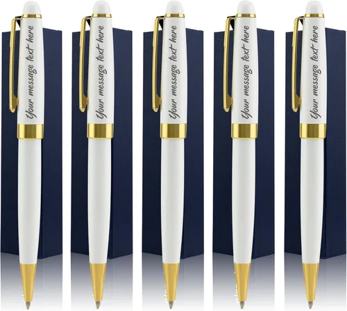 Vista 18 de Ancolo Bolígrafos de Promoción Personalizados - Regalo Publicitario de Negocios Juego de Escritura de Oficina - Grabado con Tu Mensaje Nombre