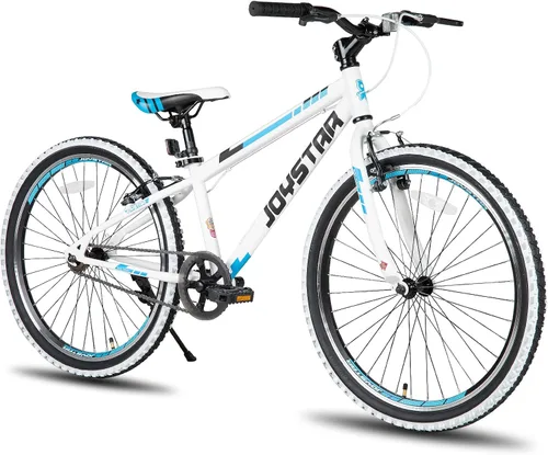 Vista 11 de JOYSTAR Lubbock 20 24 Inch Kids Bike for Boys & Girls Ages 7-12 Years Hardtail Mountain Bike for Kids with 1-Speed/7-Speed Drivetrain, White Wall