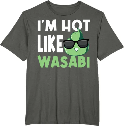 Vista 4 de Wasabi - Camiseta de condimentos de pasta picante de rábano picante japonés, Negro