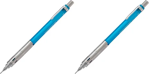 Vista 2 de Pentel Arts GraphGear 300 - Portaminas (0.012 in), línea extrafina, 1 paquete, barril naranja