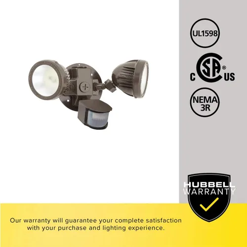Vista 6 de Hubbell - Kit de luces LED resistentes a la intemperie con sensor de movimiento, acabado bronce oscuro
