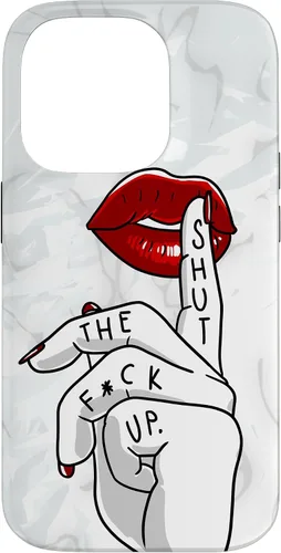 Vista 17 de STFU - Funda de regalo para iPhone 17 con texto en inglés "Lips Cool Swear Words Cussin Saying Women Bad Girs