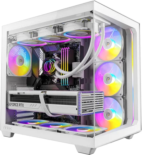 Vista 16 de Antec C5 ARGB, 7 x 120mm ARGB PWM ventiladores incluidos, hasta 10 ventiladores simultáneamente, puerto Type-C 3.2 Gen 2, paneles frontales