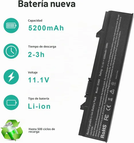 Vista 2 de Fancy Buying Batería para portátil Dell Latitude E5400 E5410 E5500 E5510 KM742 KM769 RM656 T749D