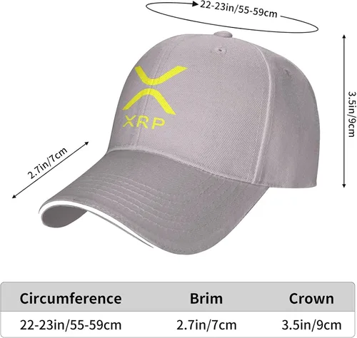 Vista 8 de Xrp Ripple Baseball Cap Sandwich Hat Unisex Truck Driver Cap Sun Hat