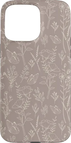 Vista 31 de Butterfly Meadow - Carcasa para iPhone 16, diseño botánico de flores silvestres
