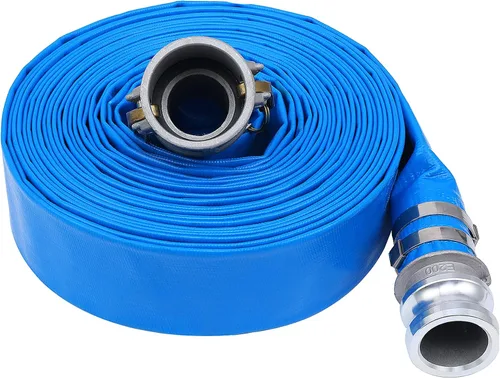 Vista 10 de Manguera de descarga plana de PVC de 1 pulgada x 50 pies con accesorios de aluminio Camlock C y E, montaje de bloqueo de leva, conjunto de manguera