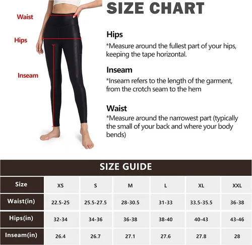 Vista 6 de HARTPOR Leggings de piel sintética para mujer, pantalones de yoga elásticos de cintura alta, pantalones de piel sintética con bolsillos