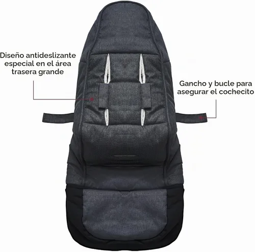 Vista 7 de Momcozy Universal Stroller Footmuff, Plush Weatherproof Bunting Bag