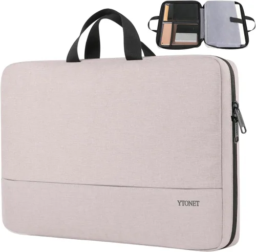 Vista 9 de Ytonet Funda profesional para transportar laptop de 13 a 13.3 pulgadas, delgada, con asas, resistente al agua, compatible con laptops MacBook Air