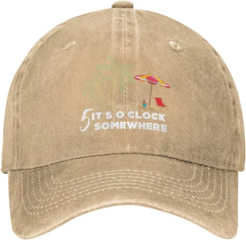 Vista 7 de 5 Oclock Somewhere Hat Its 5 O' Clock Somewhere Cap for Men Dad Hats Funny Cap Azul marino