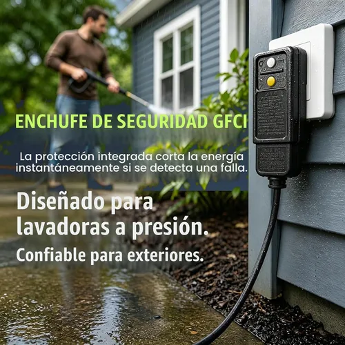 Vista 6 de Lavadora a presión Electirc de 5000 PSI, 3 niveles de presión Azul