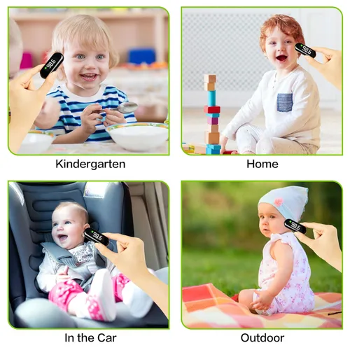 Vista 5 de Termómetro infrarrojo recargable para la frente para niños, termómetro de bebé para bebés, termómetro digital para adultos y niños, artículos