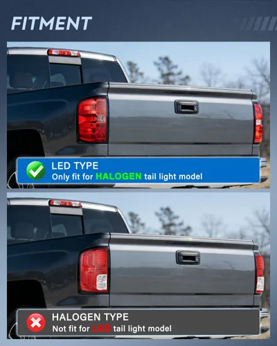 Vista 2 de Ensamble de luz trasera Nilight Compatible con Chevy Silverado 1500 2014 2015 2016 2017 2018 2019, 2500 HD 3500 HD, GMC Sierra 3500HD 2015-2019, Par