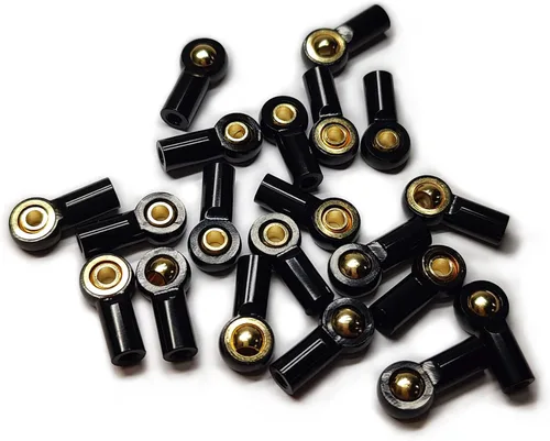 Vista 4 de [20 piezas] M3 RC, extremos de varilla de rótula M3 de aleación de aluminio CNC con bola de cobre chapada en oro, extremos de enlace de precisión