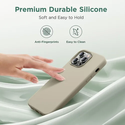 Vista 2 de Cordking Funda diseñada para iPhone 14 Pro, funda de silicona ultra delgada, a prueba de golpes, con [forro de microfibra suave antiarañazos], 6.1