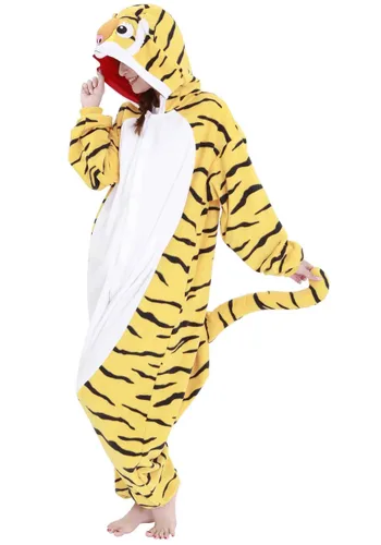 Vista 13 de Pijama Kigurumi de Tigre para Adulto Multicolor
