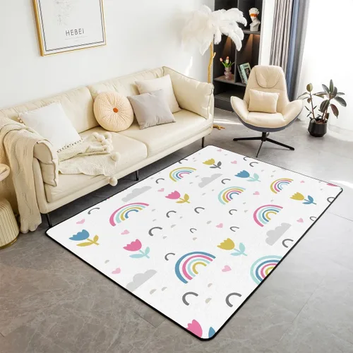 Vista 16 de Erosebridal Alfombra de área de dibujos animados de rana y libélula, para niños, niñas, adolescentes, alfombra con temática de animales de reptiles