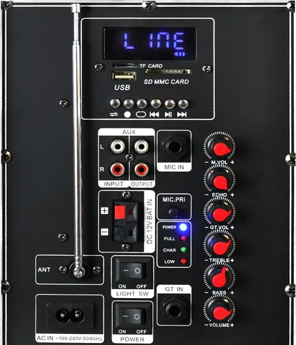Vista 7 de BeFree Sound Altavoz portátil recargable con Bluetooth de 18 pulgadas